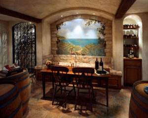 wine cellar in home in Palos Verdes